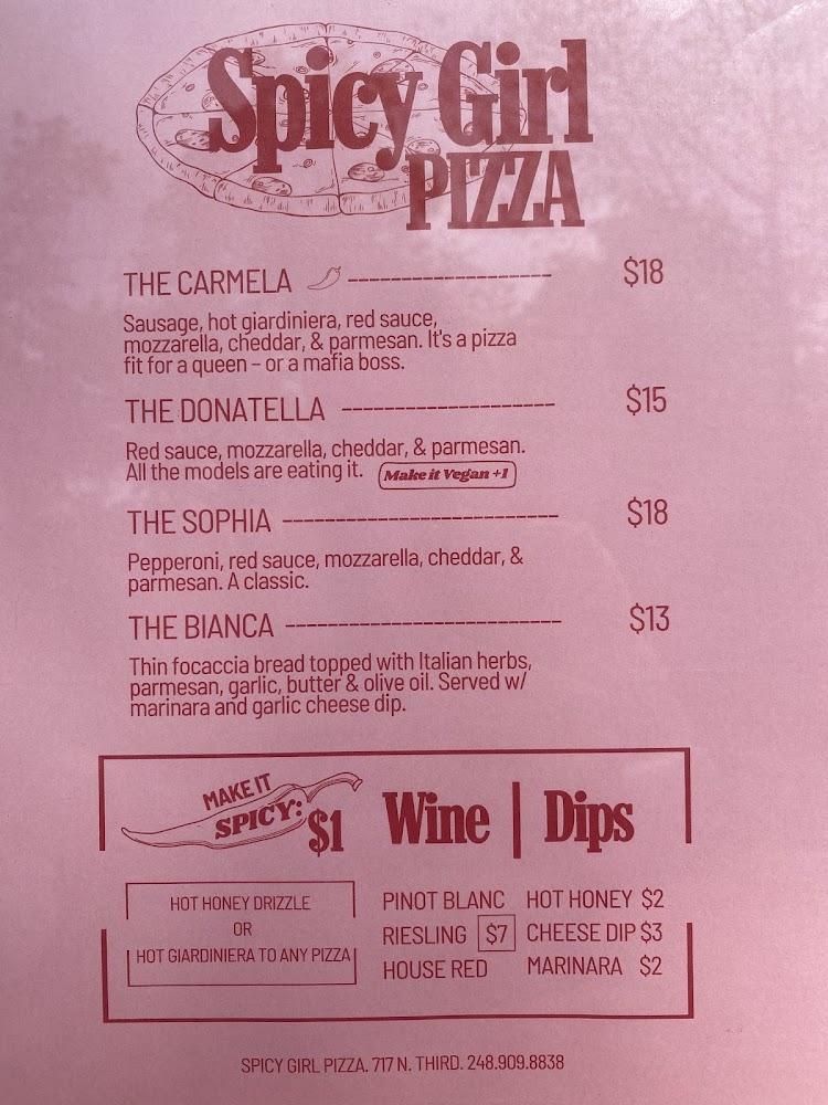 Spicy Girl Pizza Menu image 4